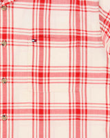 Vintage Y2K 00s Tommy Hilfiger Jeans Plaid Camp Collar Short Sleeve Shirt - L