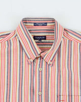 Vintage 1990s Gant Classic Striped Short Sleeve Shirt - L