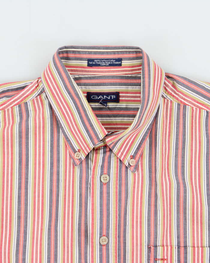 Vintage 1990s Gant Classic Striped Short Sleeve Shirt - L