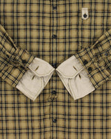 Vintage Y2K 00s Hugo Boss Khaki Plaid Double Cuff Long Sleeve Shirt - L