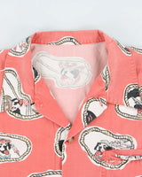 Vintage 1990s Big Dogs USA Western Graphic Camp Collar Short Sleeve Shirt - L