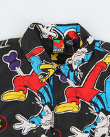 Vintage 1990s Disney Mickey Unlimited Goofy Silk Graphic Short Sleeve Shirt - L