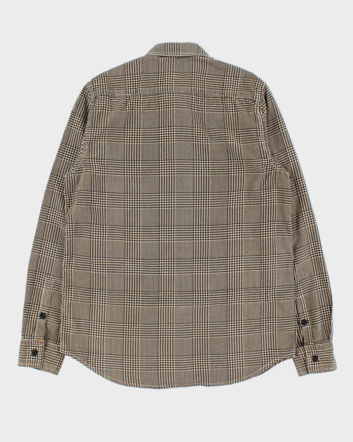 Vintage Nudie Jeans Organic Fairtrade Cotton Houndstooth Flannel Long Sleeve Shirt - M