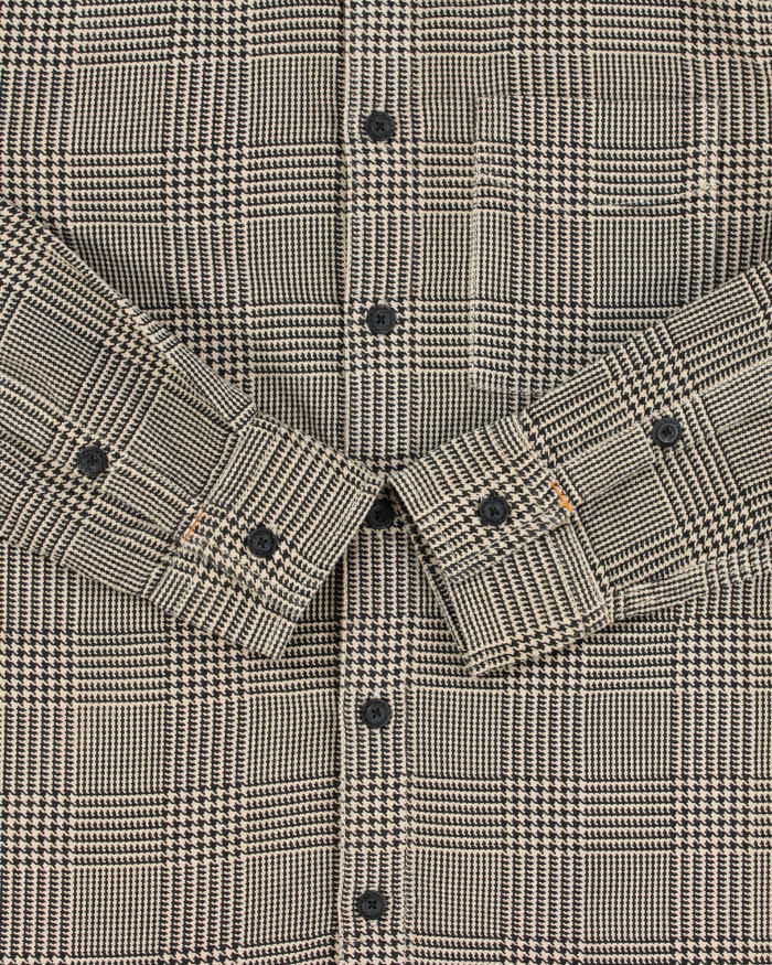 Vintage Nudie Jeans Organic Fairtrade Cotton Houndstooth Flannel Long Sleeve Shirt - M