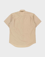 Vintage 1990s Balmain Relaxed Fit Tan Short Sleeve Shirt - L