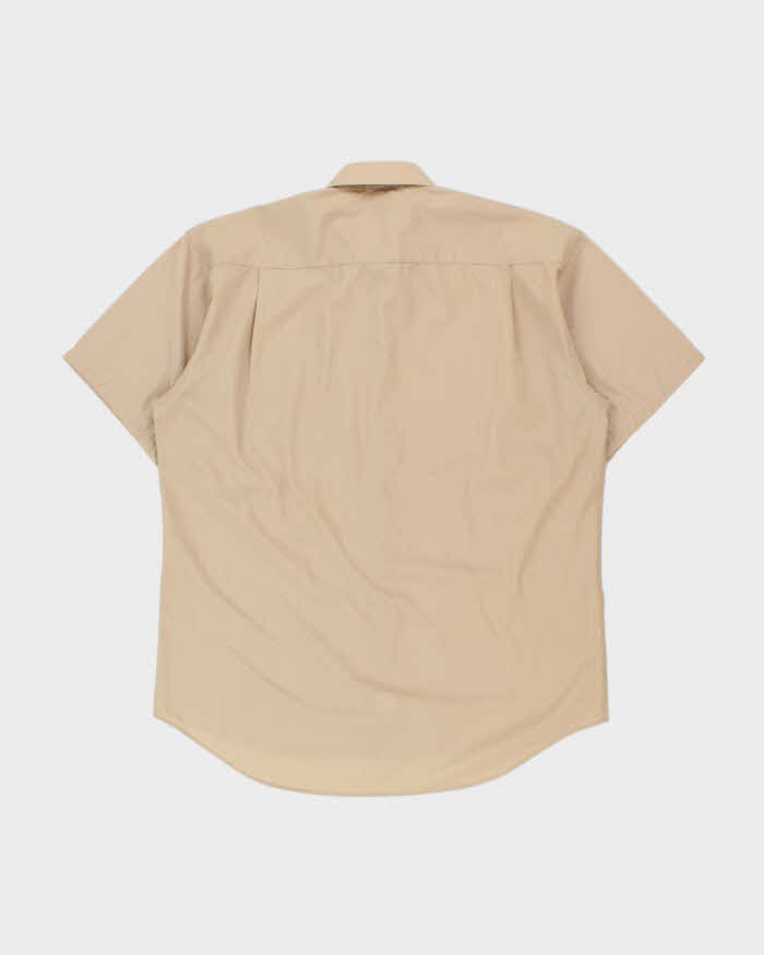 Vintage 1990s Balmain Relaxed Fit Tan Short Sleeve Shirt - L