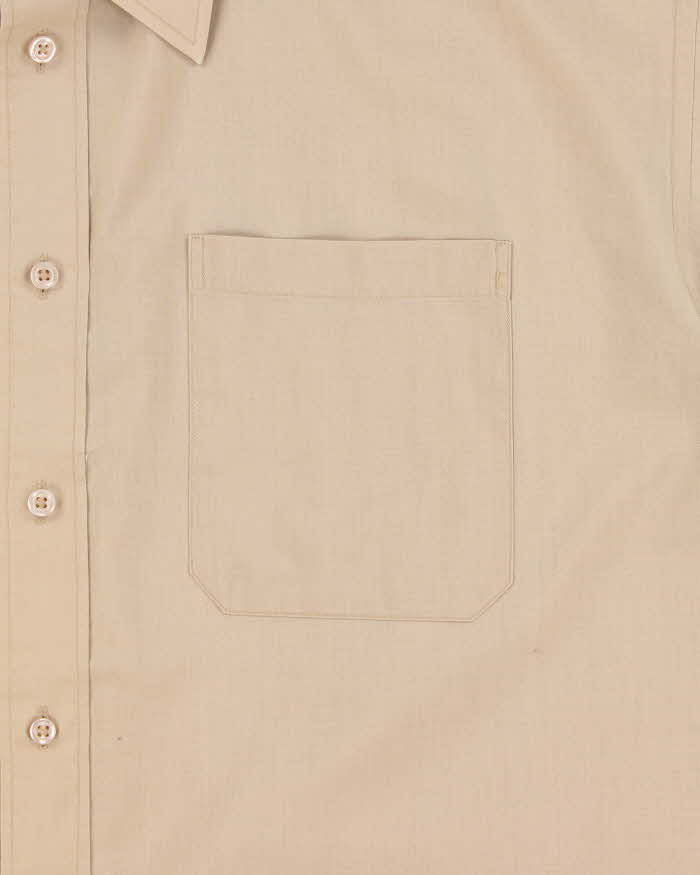 Vintage 1990s Balmain Relaxed Fit Tan Short Sleeve Shirt - L