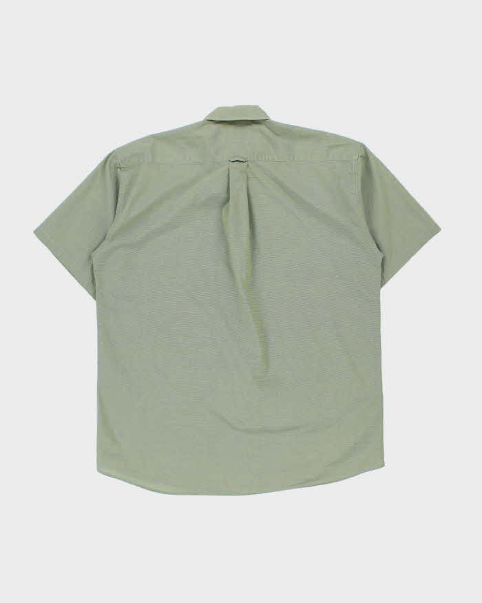 Vintage 1990s Hugo Boss Iridescent Style Cotton Short Sleeve Shirt - L