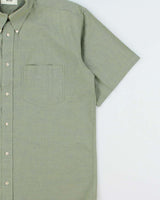 Vintage 1990s Hugo Boss Iridescent Style Cotton Short Sleeve Shirt - L
