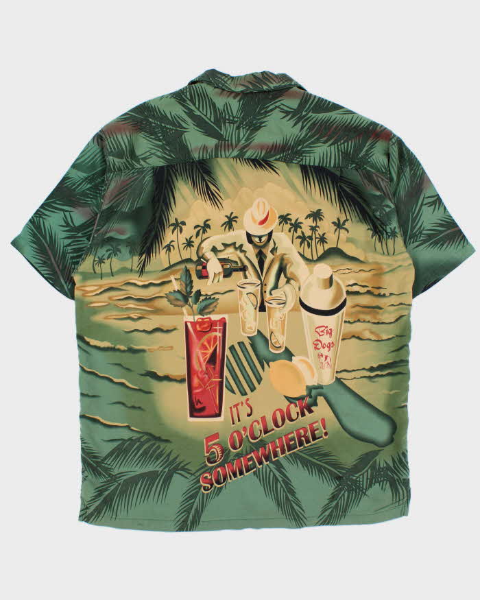 Vintage Y2K 00s Big Dogs Aloha Camp Collar Short Sleeve Shirt - M