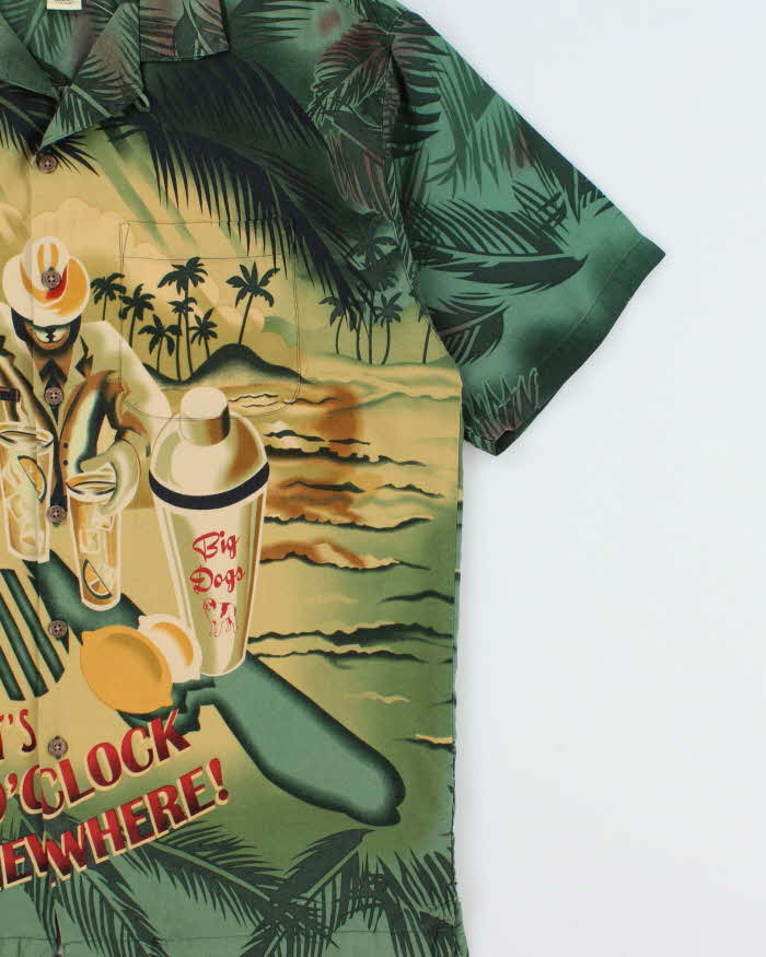 Vintage Y2K 00s Big Dogs Aloha Camp Collar Short Sleeve Shirt - M
