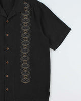 Vintage Y2K 00s Tommy Bahama Embroidered Silk Camp Collar Short Sleeve Shirt - L