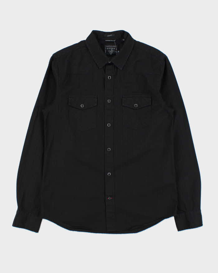 Vintage Y2K 00s Guess Striped Snap Button 'Austin' Long Sleeve 'Western Slim Fit' Shirt - M