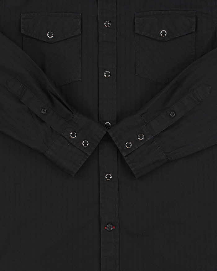 Vintage Y2K 00s Guess Striped Snap Button 'Austin' Long Sleeve 'Western Slim Fit' Shirt - M