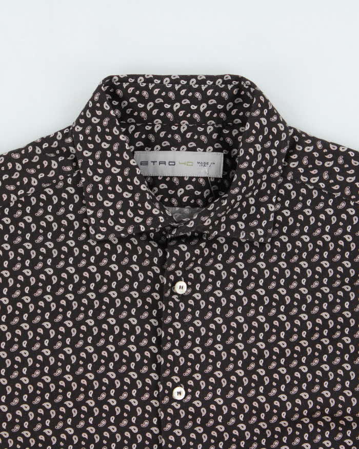 Vintage Y2K 00s Etro Classic Paisley Print Long Sleeve Shirt - M