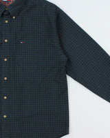 Vintage Y2K 00s Tommy Hilfiger Classic Tartan Long Sleeve Shirt - XL