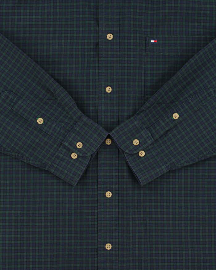 Vintage Y2K 00s Tommy Hilfiger Classic Tartan Long Sleeve Shirt - XL