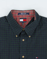 Vintage Y2K 00s Tommy Hilfiger Classic Tartan Long Sleeve Shirt - XL
