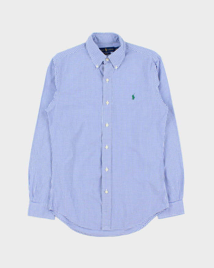 Vintage Ralph Lauren Gingham Slim Fit Long Sleeve Shirt - S