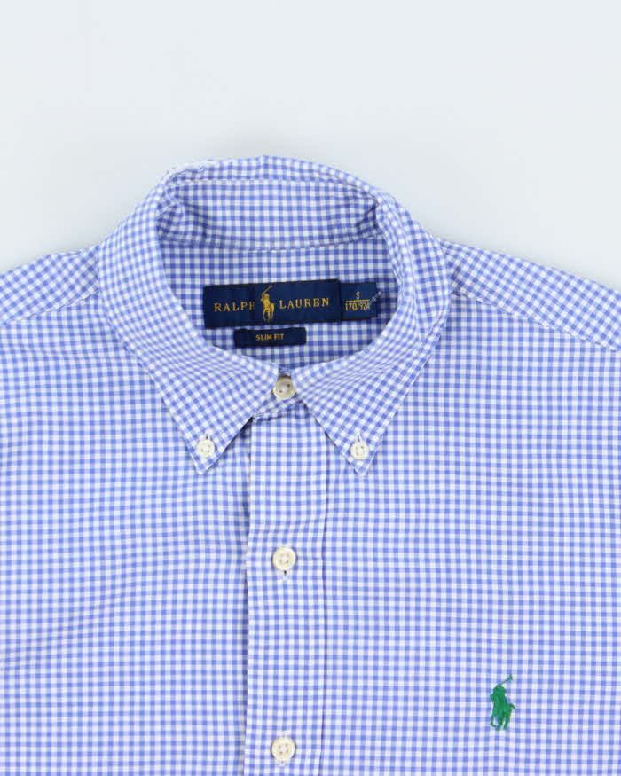 Vintage Ralph Lauren Gingham Slim Fit Long Sleeve Shirt - S
