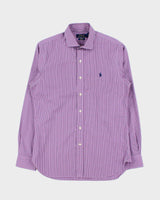 Vintage Ralph Lauren Checked Slim Fit Long Sleeve Shirt - M