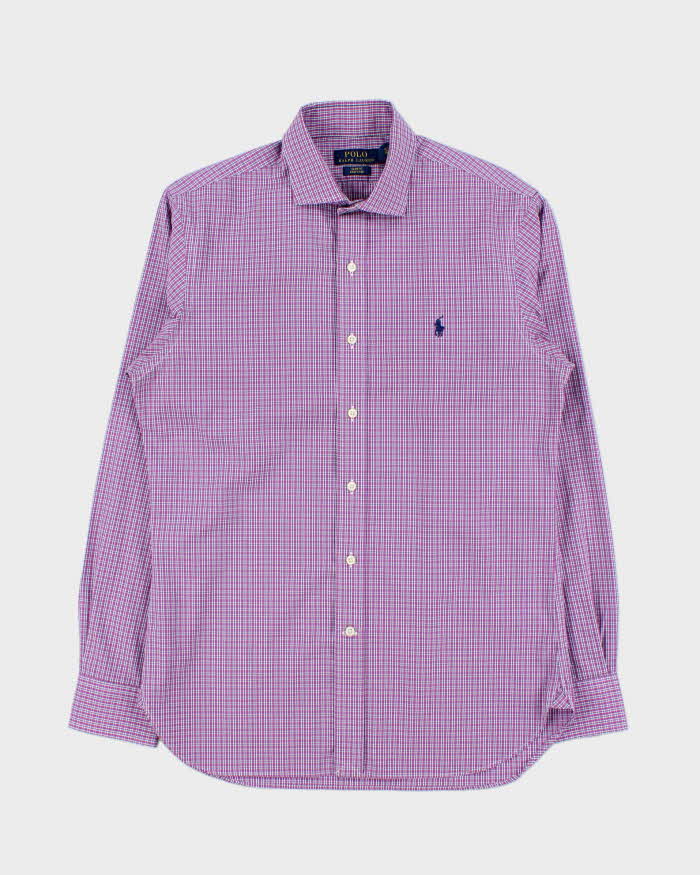 Vintage Ralph Lauren Checked Slim Fit Long Sleeve Shirt - M