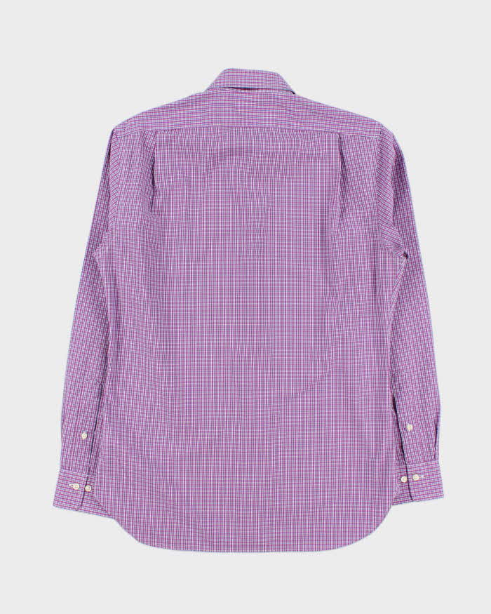 Vintage Ralph Lauren Checked Slim Fit Long Sleeve Shirt - M