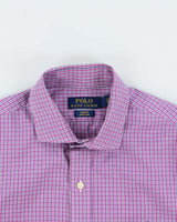 Vintage Ralph Lauren Checked Slim Fit Long Sleeve Shirt - M