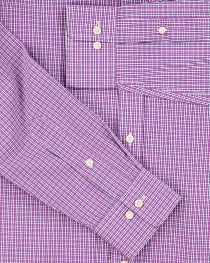 Vintage Ralph Lauren Checked Slim Fit Long Sleeve Shirt - M