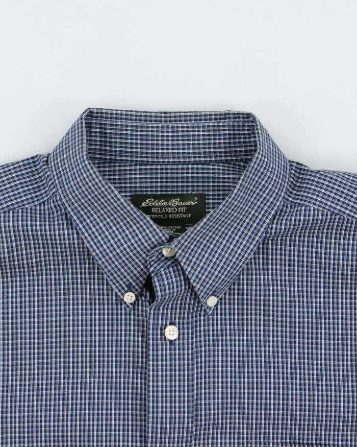 Vintage Eddie Bauer Checked Relaxed Fit Long Sleeve Shirt - L