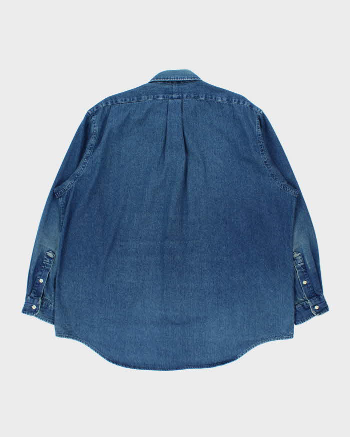 Vintage 1990s Polo Ralph Lauren Denim Heavyweight Shirt - XL