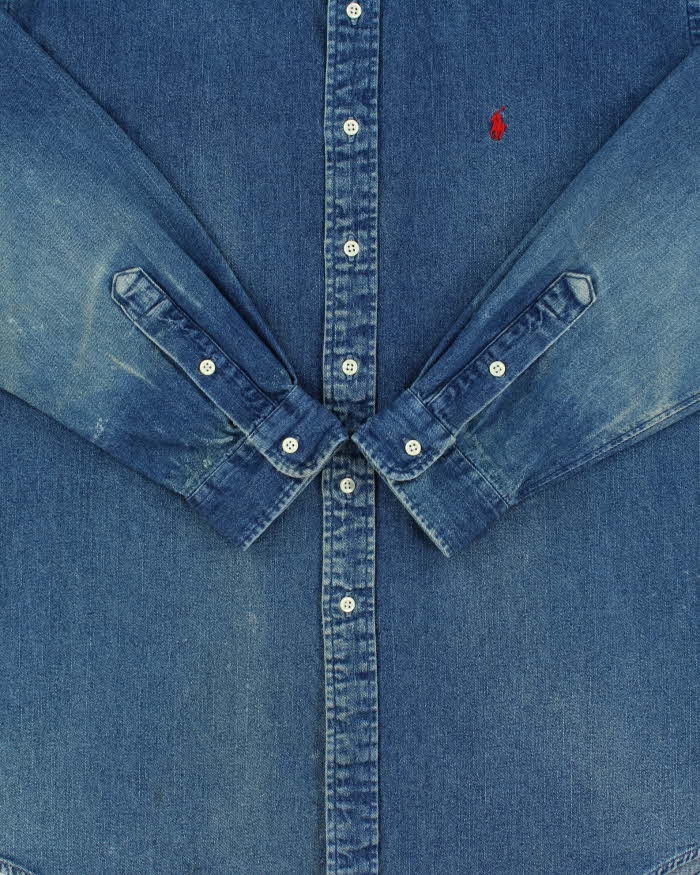 Vintage 1990s Polo Ralph Lauren Denim Heavyweight Shirt - XL