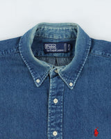 Vintage 1990s Polo Ralph Lauren Denim Heavyweight Shirt - XL