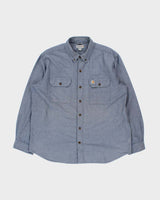 Vintage Carhartt Chambray Denim Relaxed Fit Long Sleeve Shirt - XL