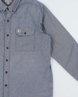 Vintage Carhartt Chambray Denim Relaxed Fit Long Sleeve Shirt - XL