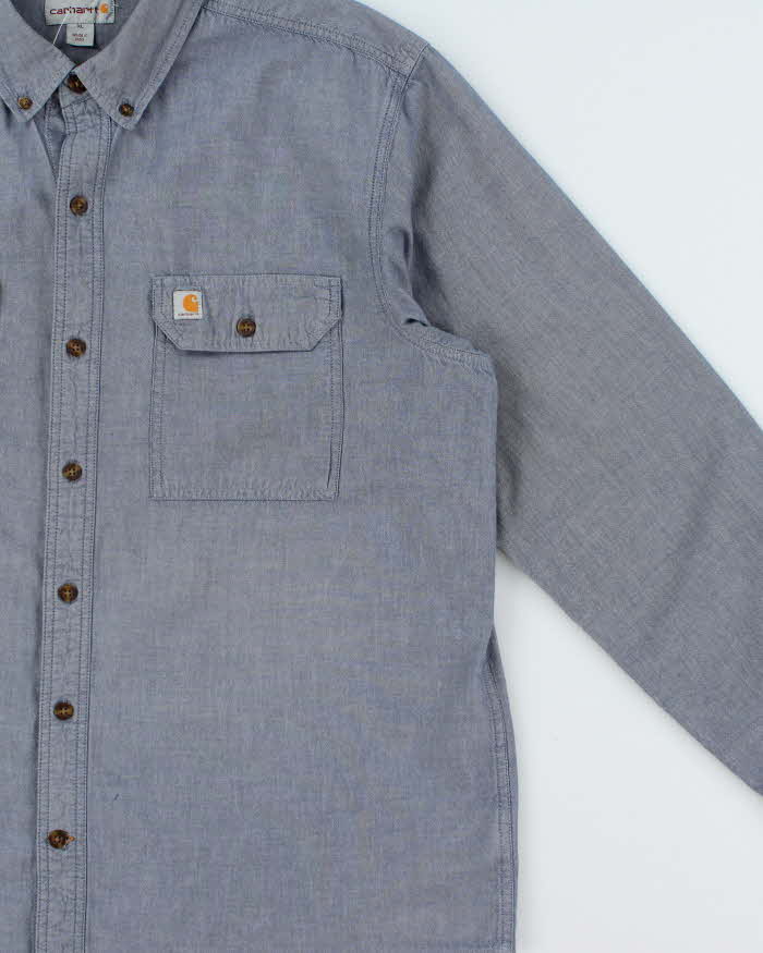 Vintage Carhartt Chambray Denim Relaxed Fit Long Sleeve Shirt - XL