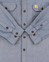 Vintage Carhartt Chambray Denim Relaxed Fit Long Sleeve Shirt - XL