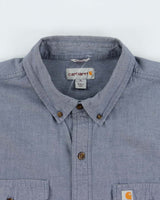 Vintage Carhartt Chambray Denim Relaxed Fit Long Sleeve Shirt - XL