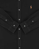 Vintage Ralph Lauren Black 'Knit Oxford' Long Sleeve Shirt - L