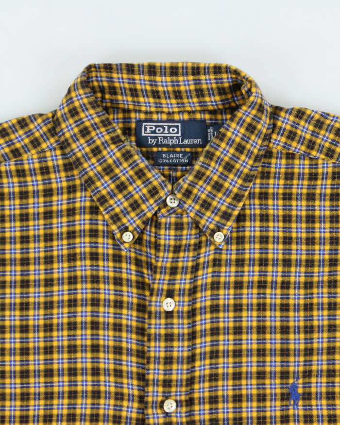 Vintage Y2K 00s Ralph Lauren 'Blaire' Plaid Long Sleeve Flannel Shirt - L