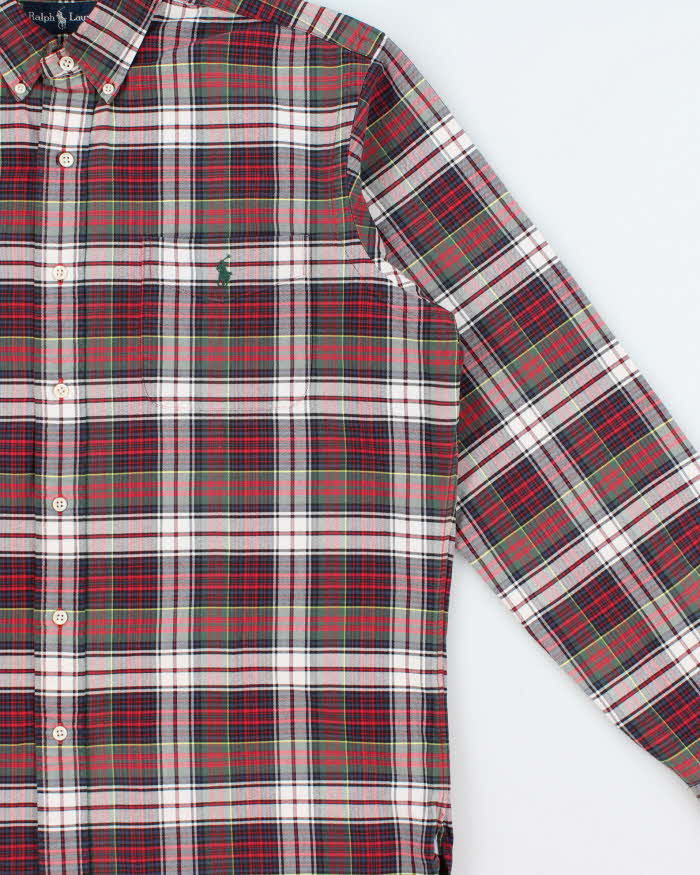 Vintage 1990s Ralph Lauren Classic Tartan Plaid Long Sleeve Pocket Shirt - L