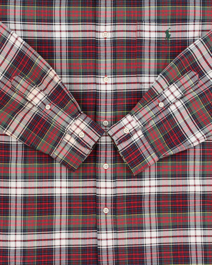 Vintage 1990s Ralph Lauren Classic Tartan Plaid Long Sleeve Pocket Shirt - L