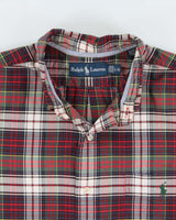 Vintage 1990s Ralph Lauren Classic Tartan Plaid Long Sleeve Pocket Shirt - L