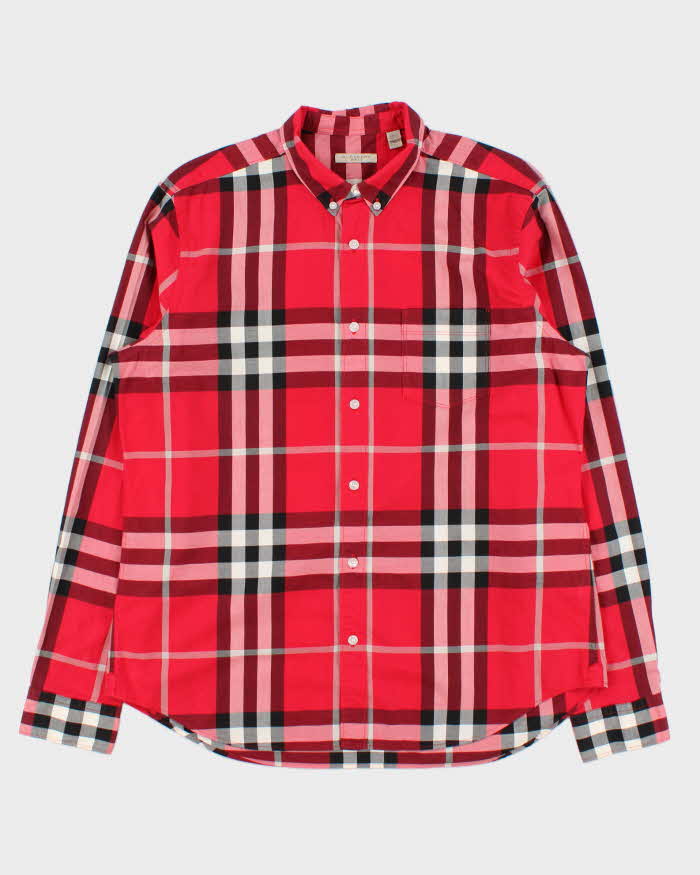 Vintage Y2K 00s Burberry Brit Large Nova Check Long Sleeve Shirt - XL