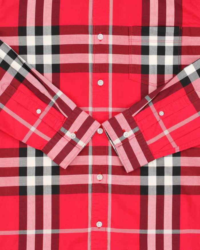 Vintage Y2K 00s Burberry Brit Large Nova Check Long Sleeve Shirt - XL