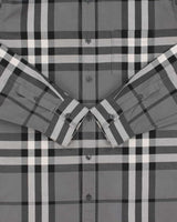 Vintage Y2K 00s Burberry Brit Grey Large Nova Check Long Sleeve Shirt - XL