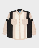 Vintage Y2K 00s Wrangler Striped Long Sleeve Denim Western Shirt - XL
