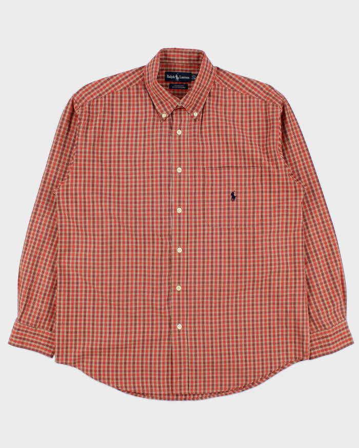 Vintage Y2K 00s Ralph Lauren Yarmouth Plaid Check Long Sleeve Pocket Shirt - L