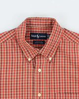 Vintage Y2K 00s Ralph Lauren Yarmouth Plaid Check Long Sleeve Pocket Shirt - L