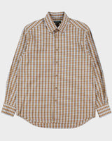 Vintage Y2K 00s Ermenegildo Zegna Check Long Sleeve Shirt - L